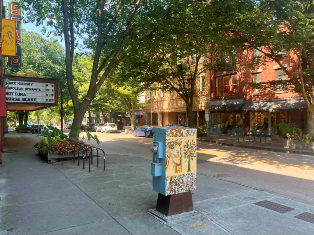 Downtown Ithaca's artistic street