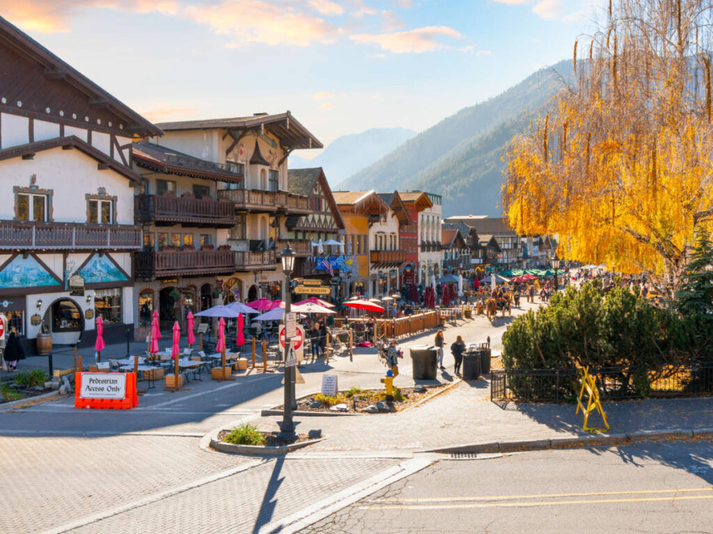 View from Downtown Leavenworth in Washington State