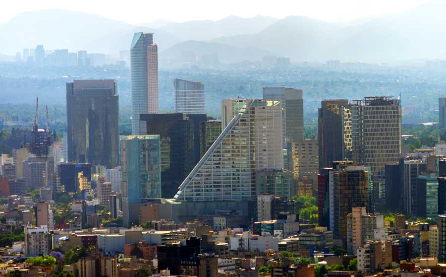 Overlooking view of Downtown Mexico City
