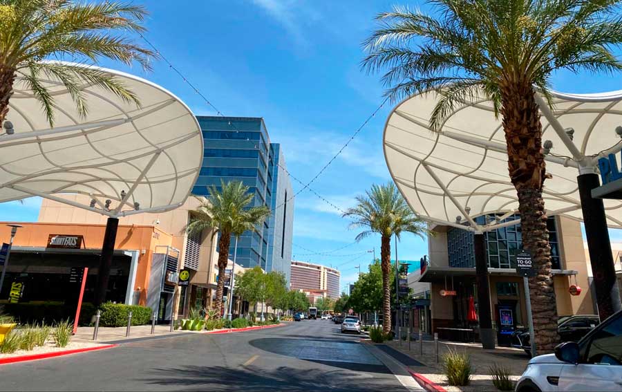 The Downtown Summerlin under the clear blue sky in Las Vegas
