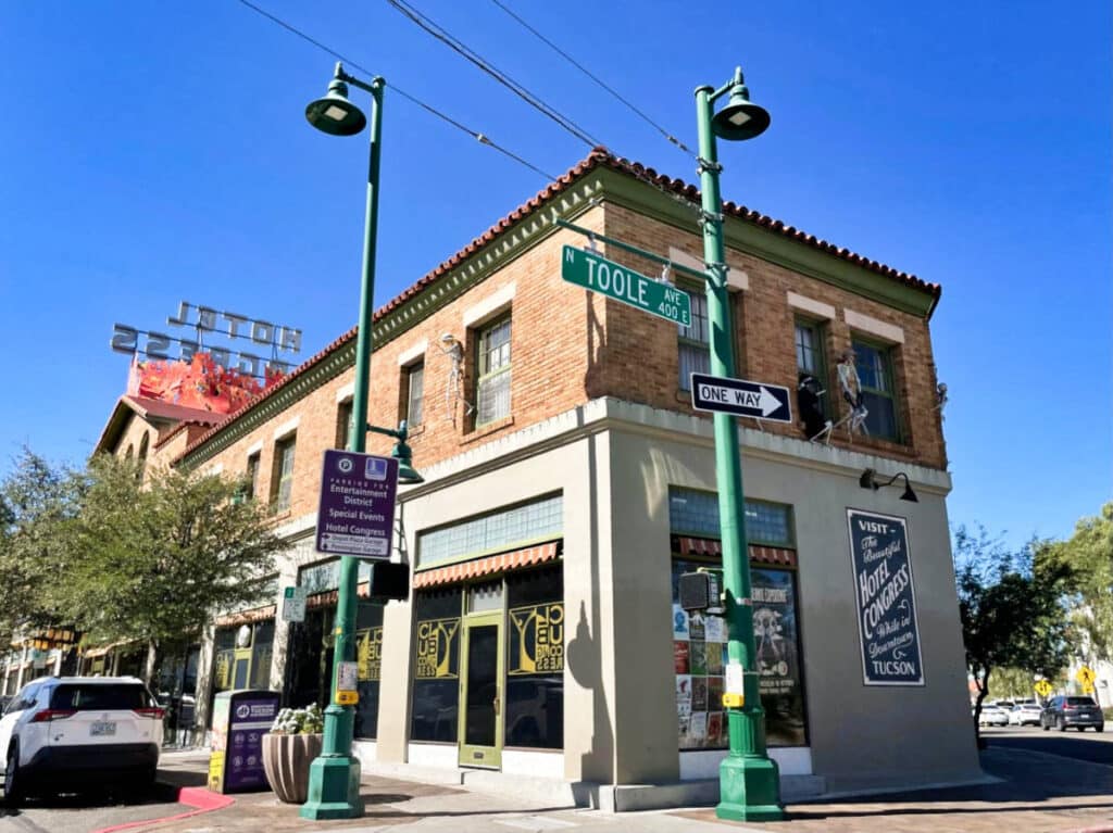 A shop at the corner of Downtown Tucson