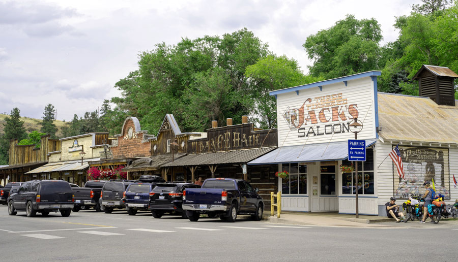 View of a wild west theme street in Winthrop