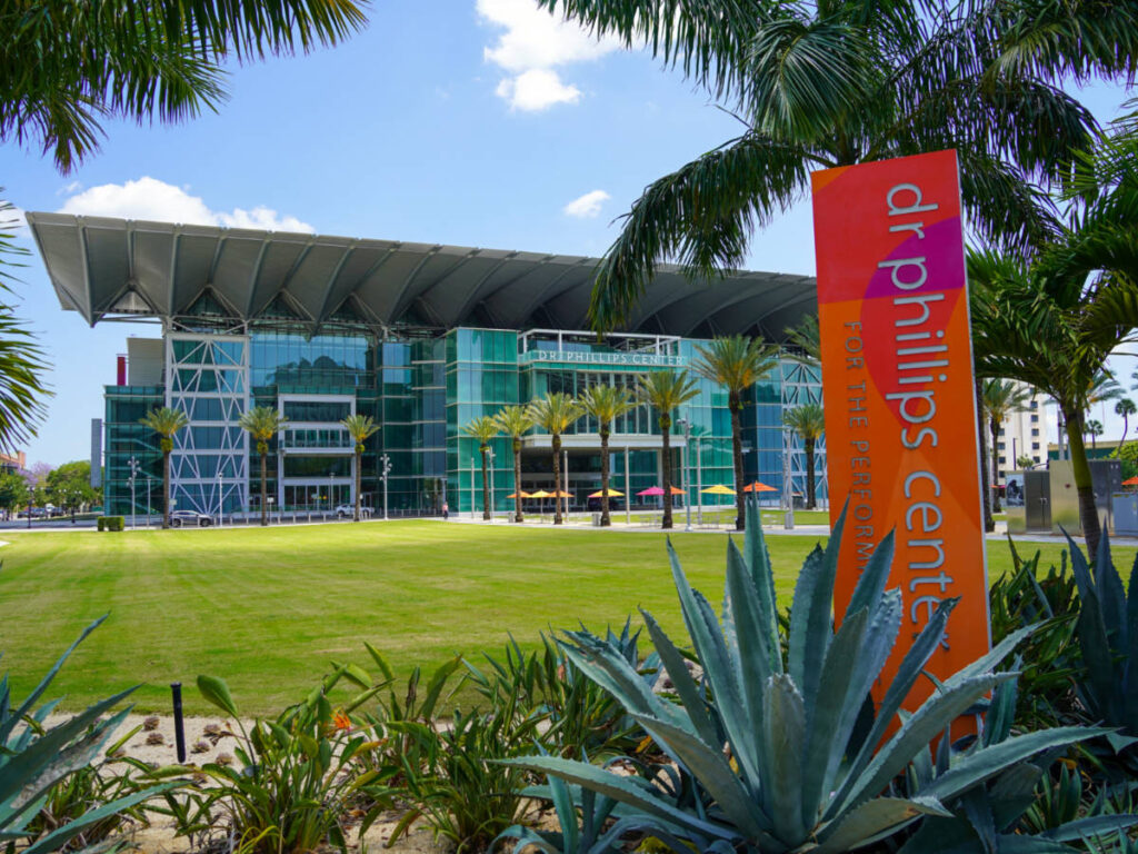 Outside view of Dr. Phillips Center for the Performing Arts