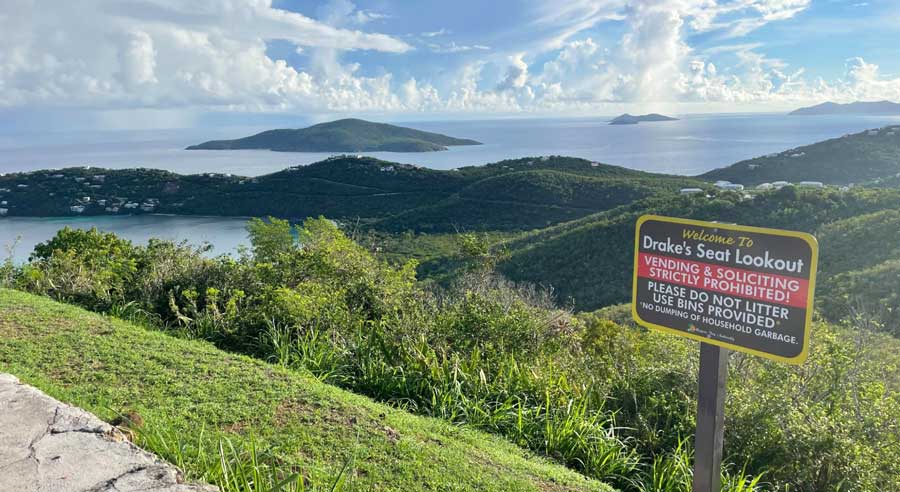 Overlooking view of Magens Bay from Drake’s Seat Lookout