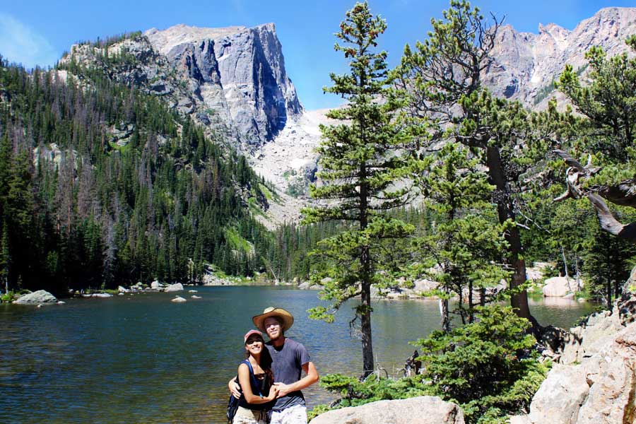 The author with her husband in Dream Lake