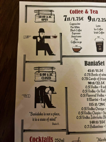 Closeup look of the graphics on the menu