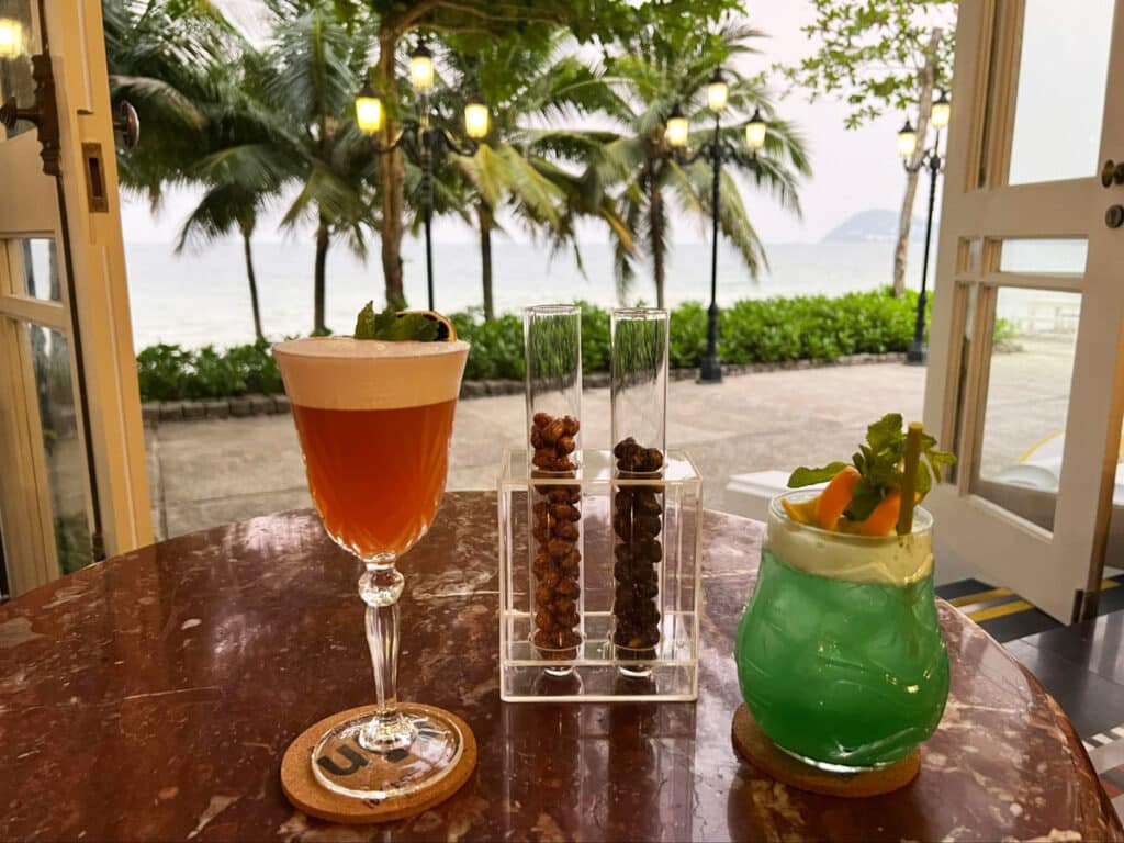 View of drinks served in The Department of Chemistry Bar
