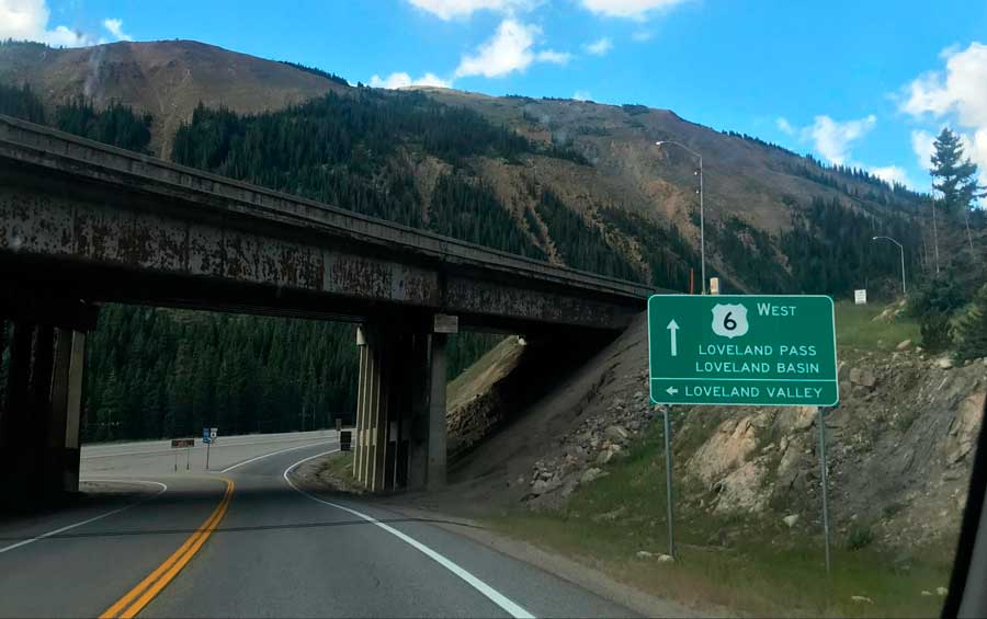 View while driving to Loveland Pass