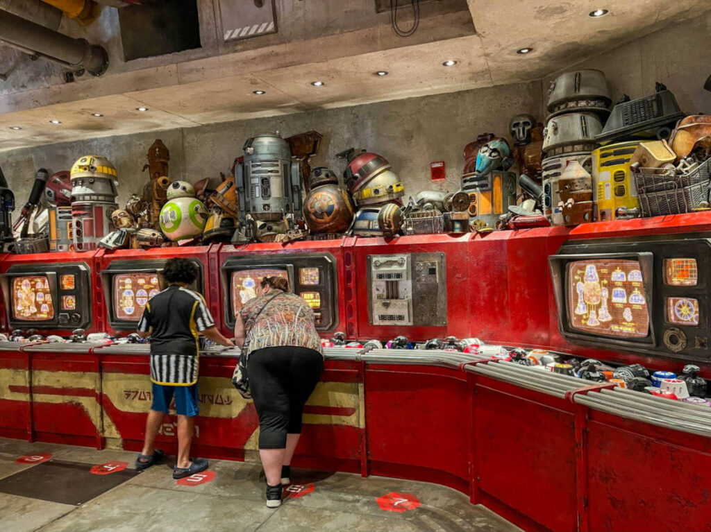Mother and son picking the parts for drone assembly at Droid Depot