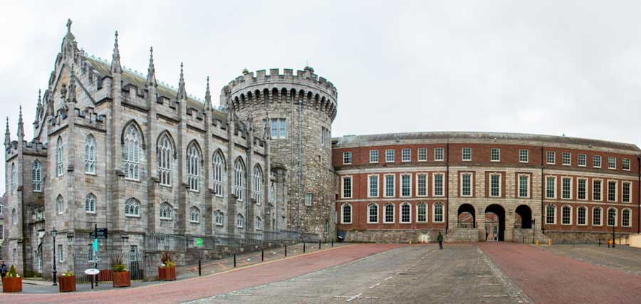 The Dublin Castle building from the outside