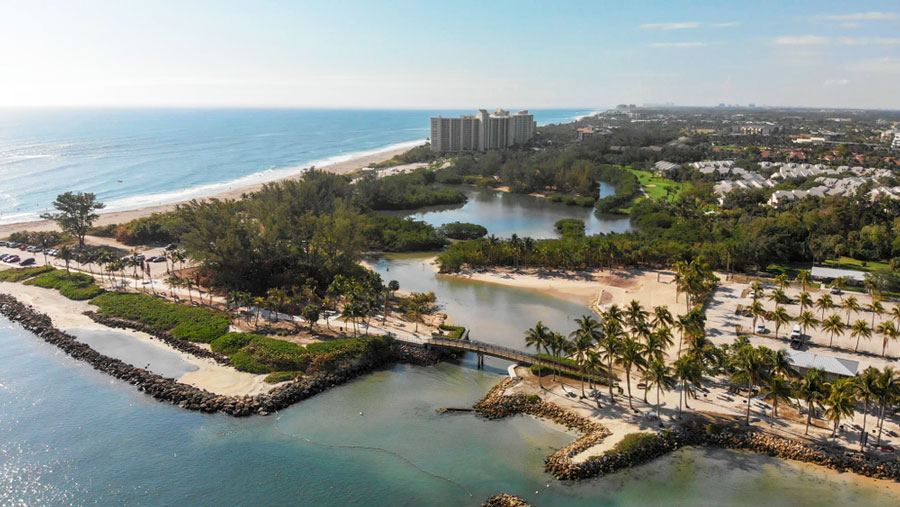 Aerial view of Jupiter Dubois Park