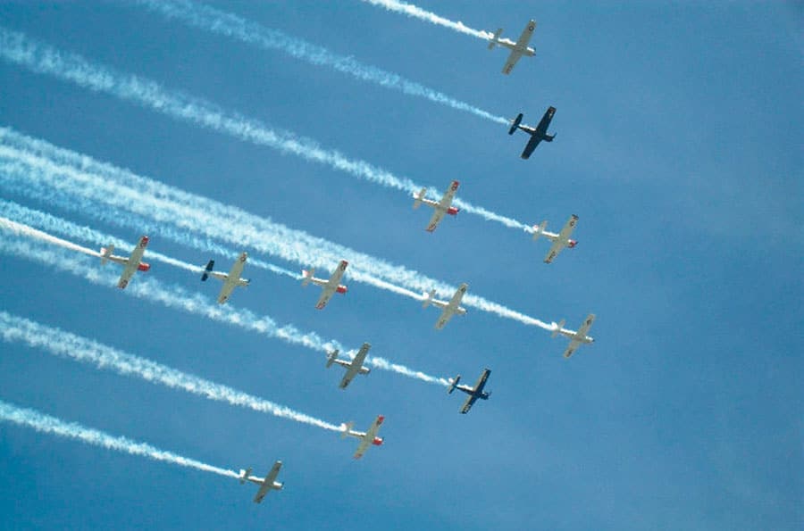 Aircrafts having a show in EAA AirVenture