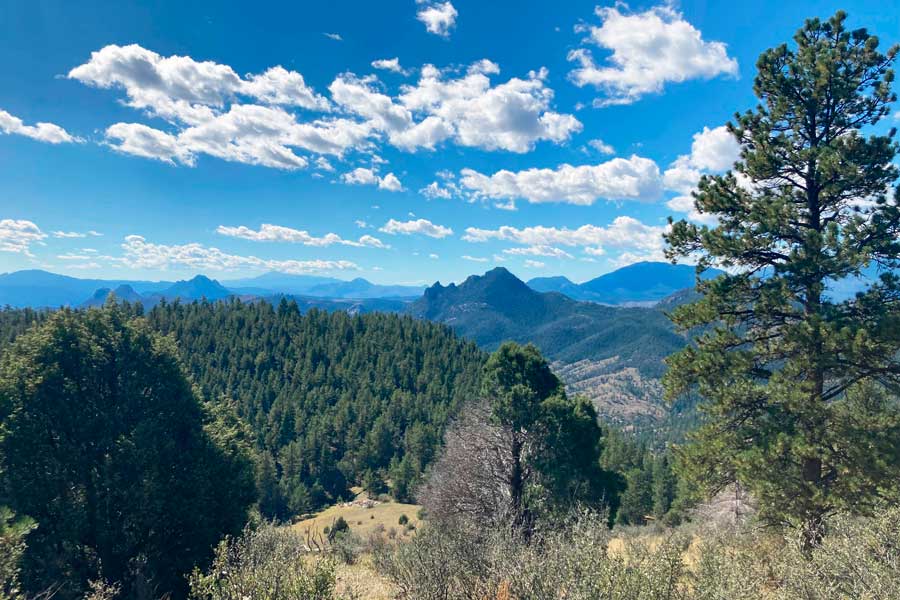 Scenic view at the Eagle’s View Trail Loop under the blue sky