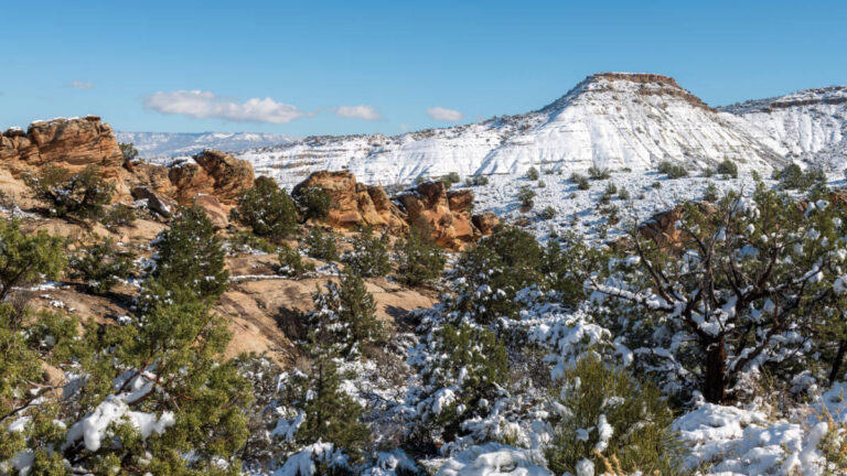 View at the Colorado National Monument during early winter