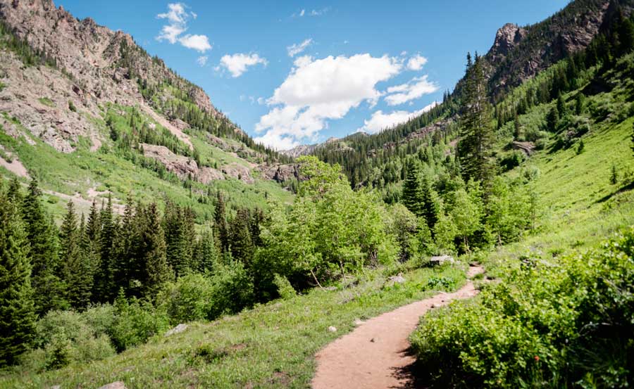 Scenic view from a mountain area in East Vail