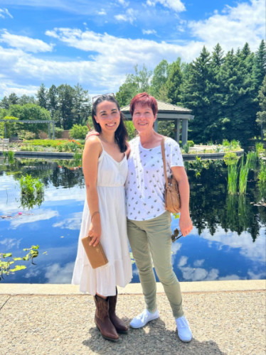 Editor Abigail and her mom visiting the Denver Botanic Gardens