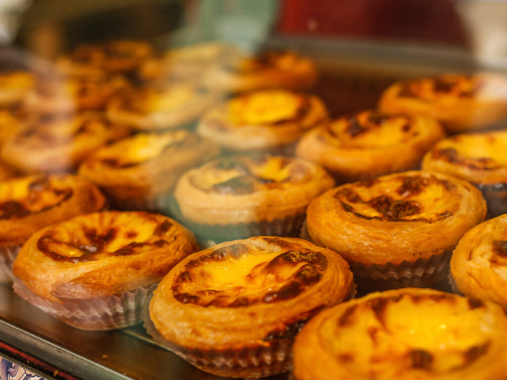 View of egg tarts from Sweet Bean