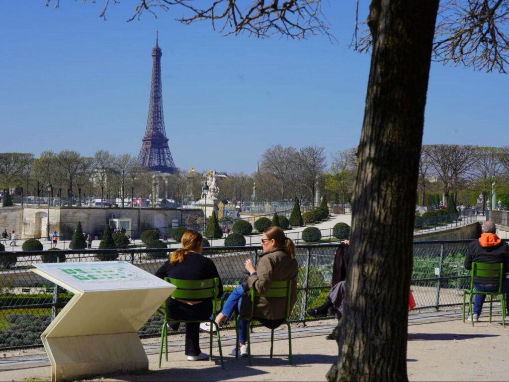 Views of the Eiffel Tower from the Tuileries Garden