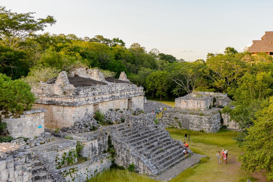 View of the Ek Balam ruins near Valladolid