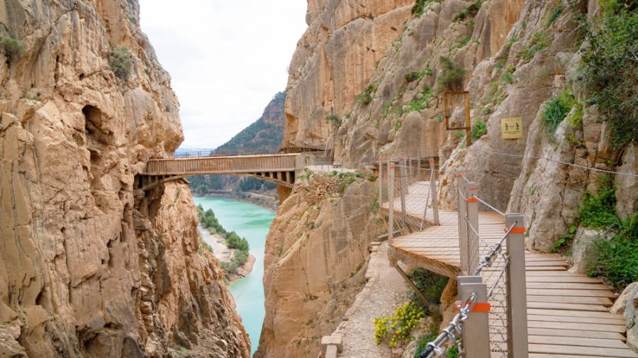 View of a pathway at El Caminito del Rey