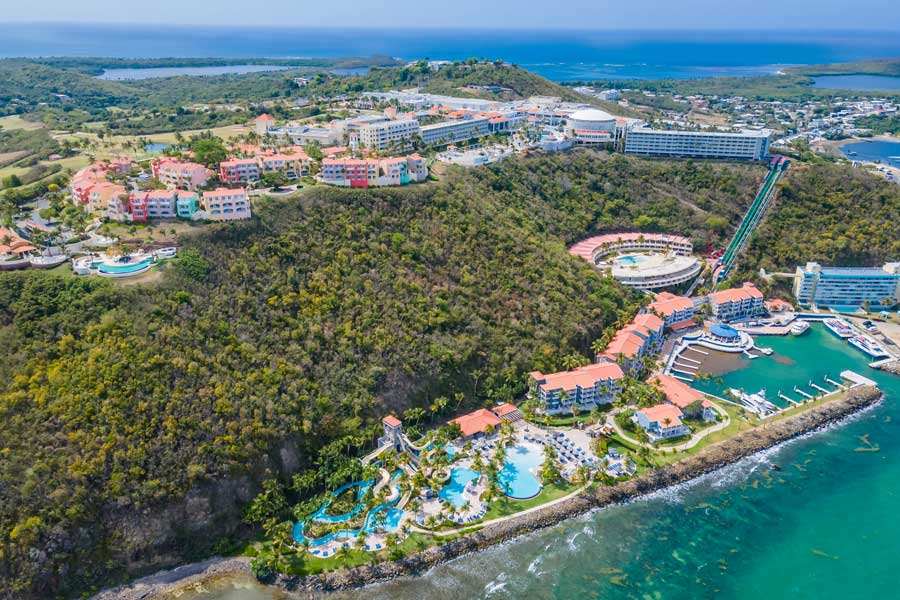 Aerial view of the El Conquistador Resort in Puerto Rico