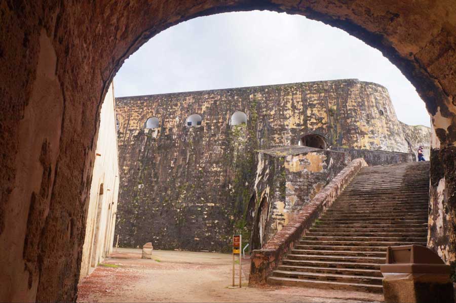 View of the staircase in El Morro