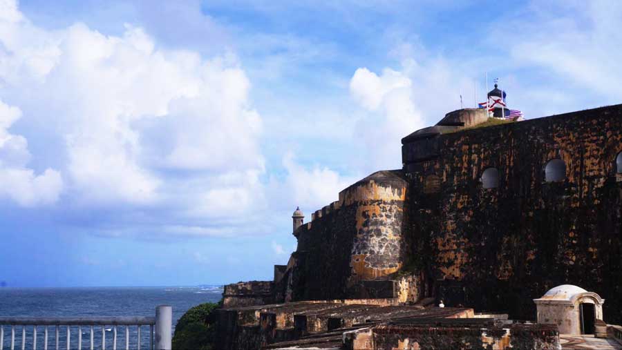 View of old wall from El Morro