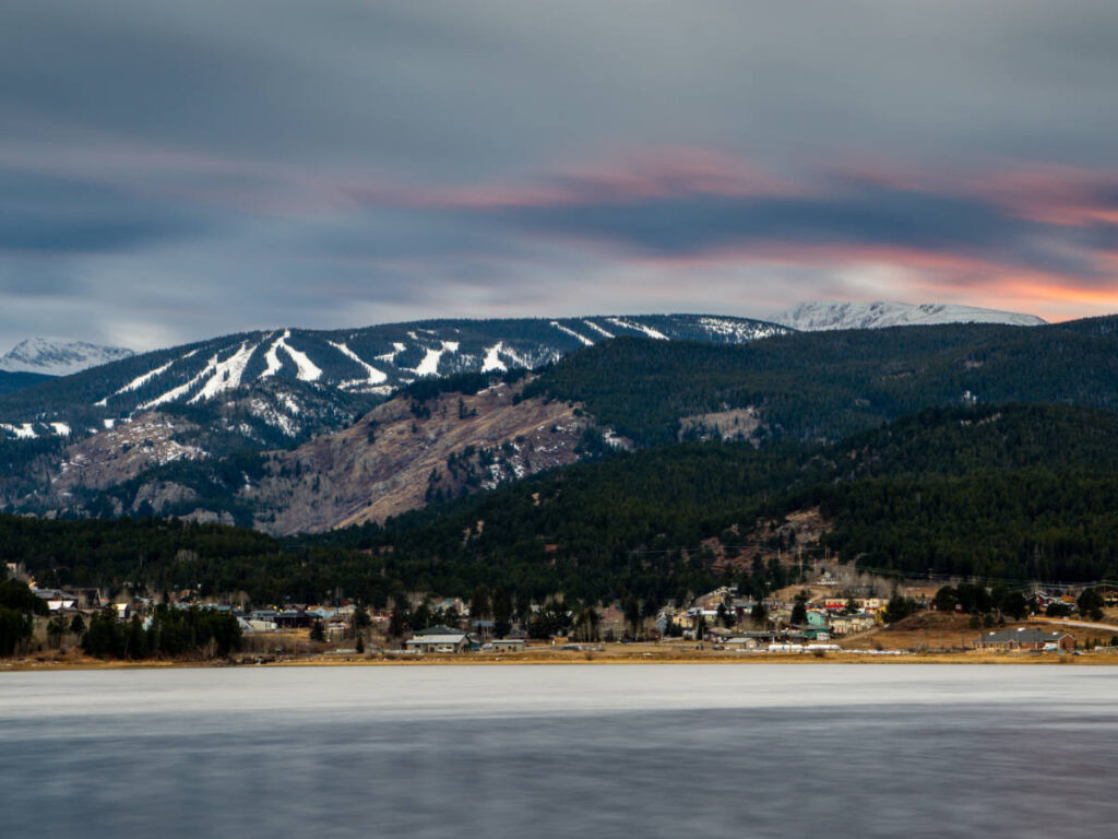 View at the Eldora Mountain during sunset