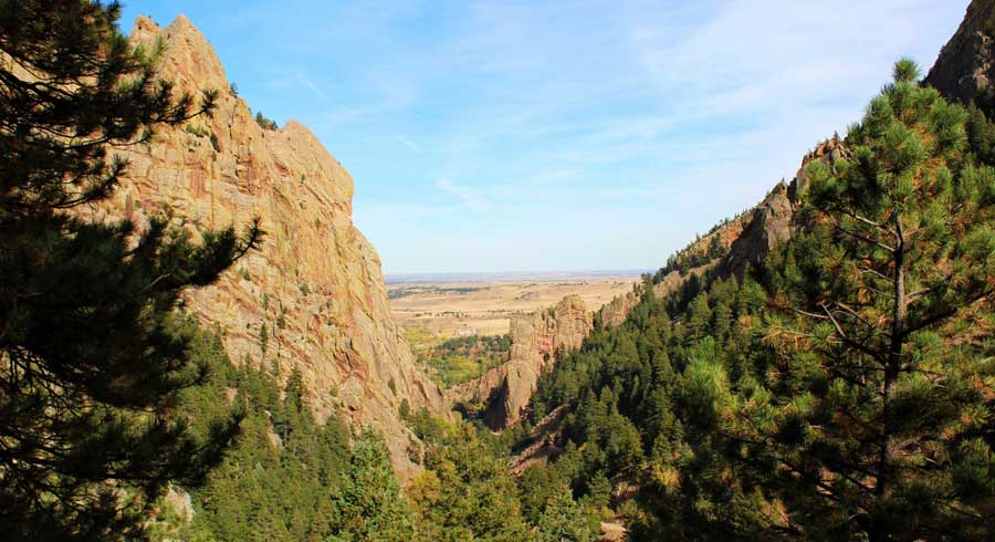 Overlooking view from Eldorado Canyon