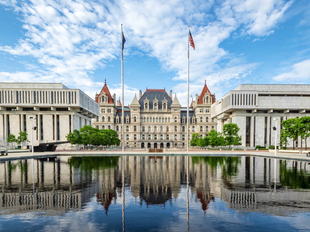 View at the Empire State Plaza in Albany