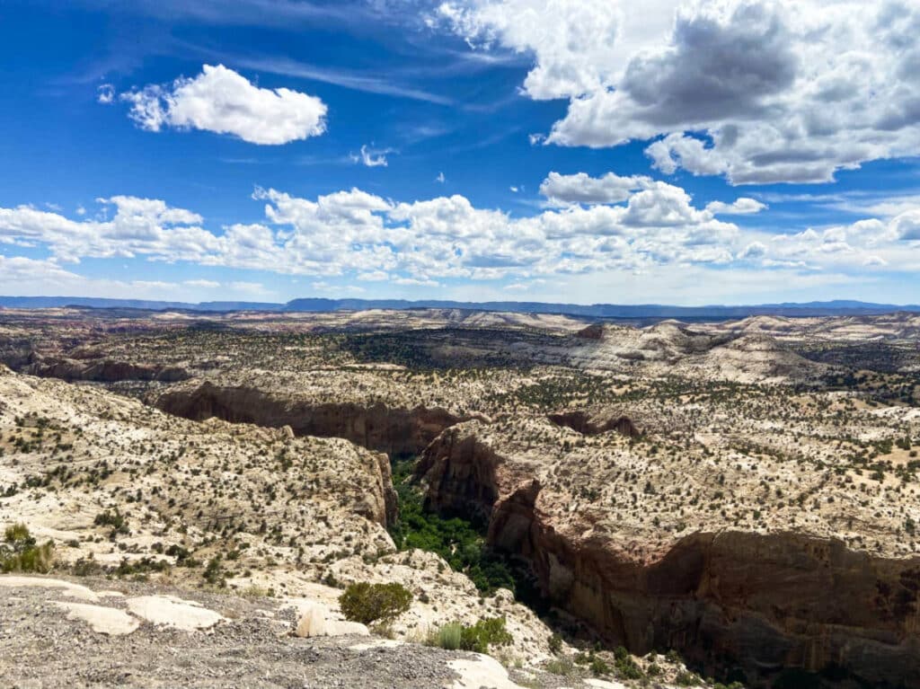 Aerial view of the landscape of Escalante