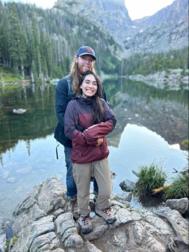 The author, Abigail Bliss with her husband in Estes Park