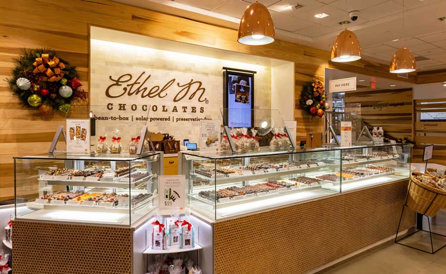 View from the inside of the Ethel M Chocolate Factory