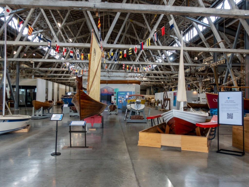 View of an exhibit inside the Foss Waterway Seaport