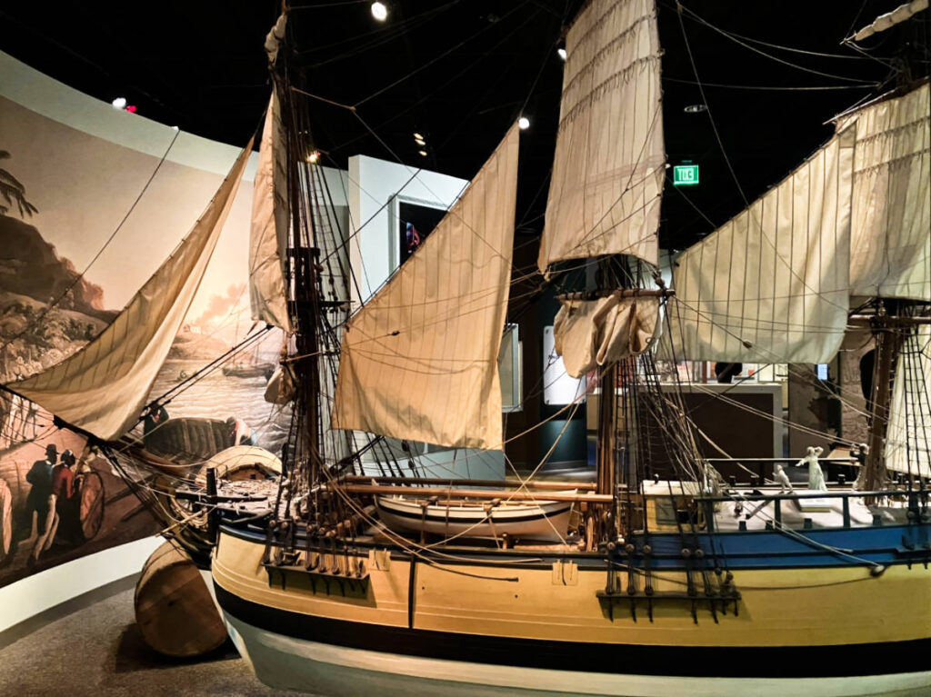 An exhibit of the ship inside The Museum of American History in DC