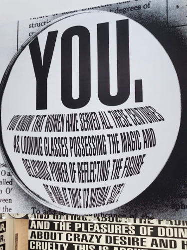 Closeup view of the graphic interior of Museum of Modern Art