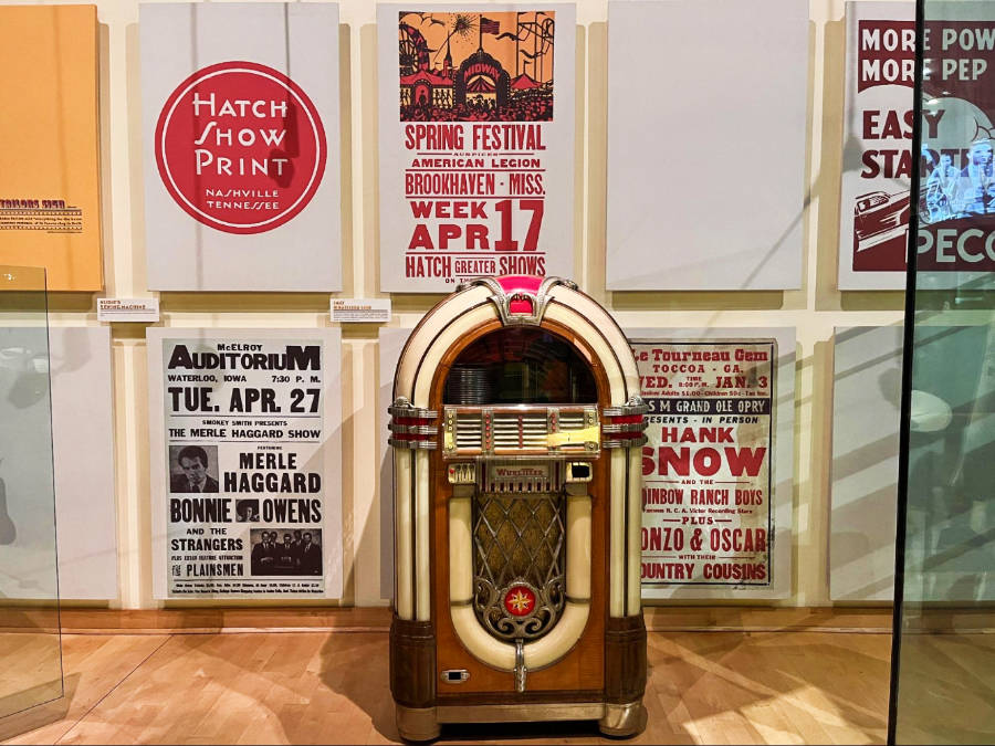 One of the exhibits inside the Country Music Hall of Fame and Museum