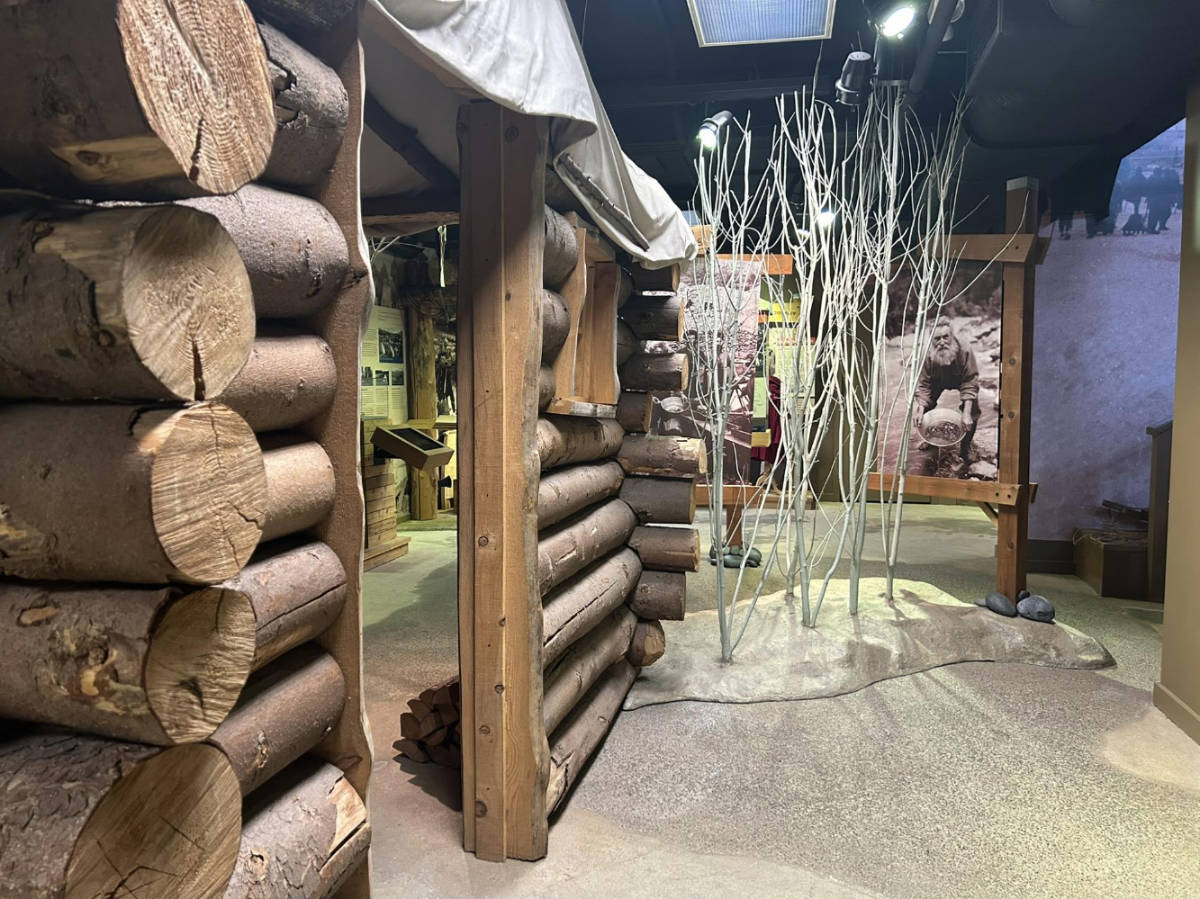 View of an exhibit inside the Klondike Historical Museum
