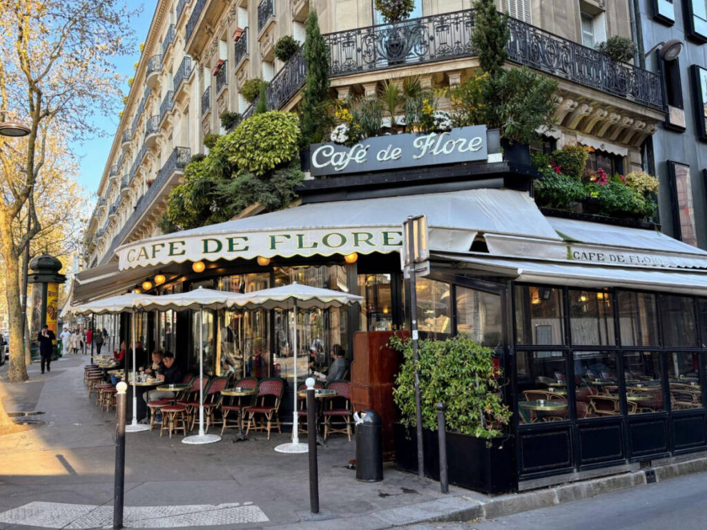 View of the Café de Flore from the outside