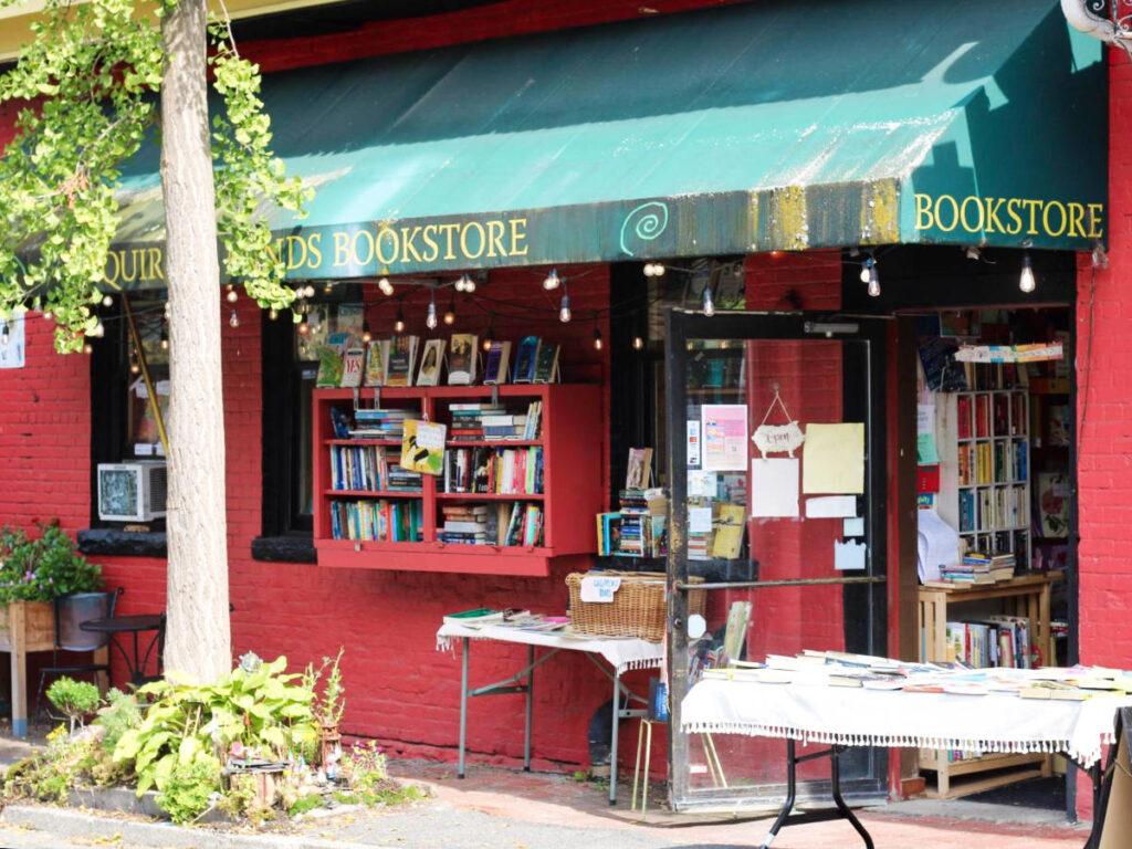 Exterior view of the Inquiring Minds Bookstore