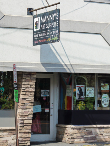 Exterior view of the Manny’s Art Supplies