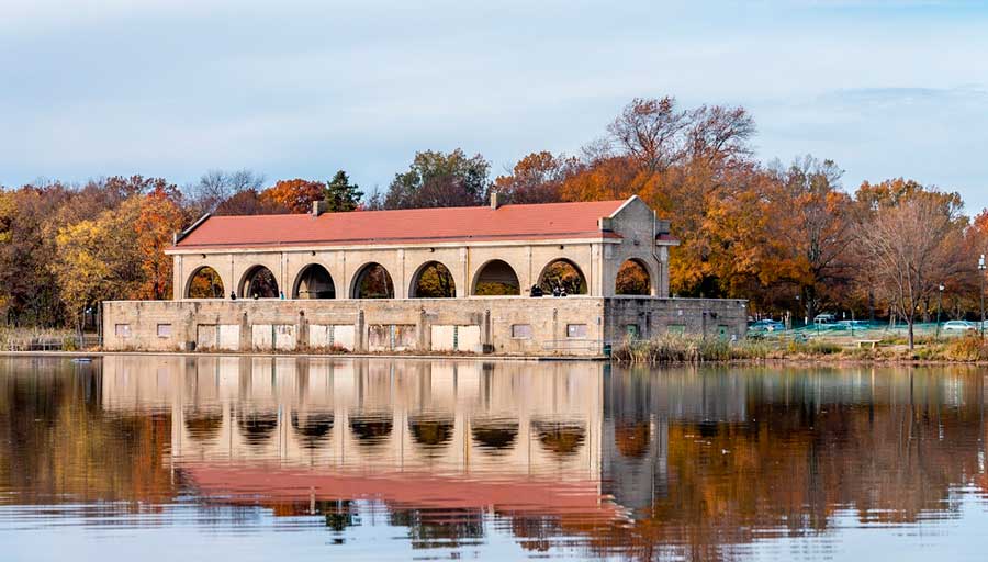 View of a gazebo at the FDR Park