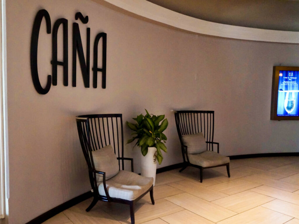 View of the chairs at the lobby of Fairmont El San Juan Hotel
