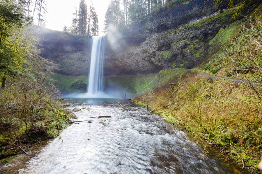 View of the South Falls in Trail of Ten Falls Loop