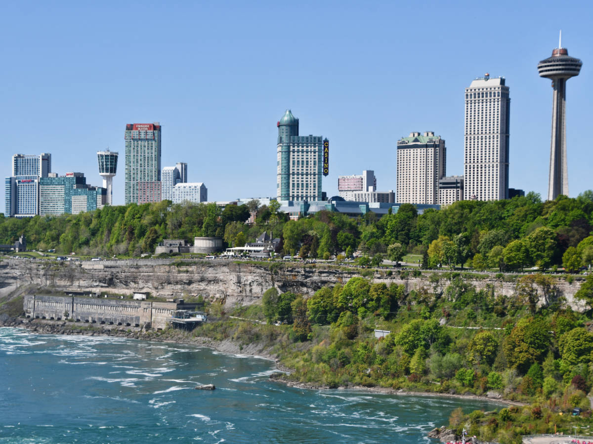 View of hotel buildings in Fallsview Boulevard