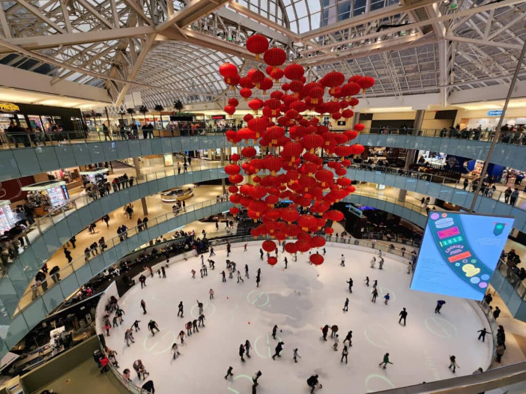View inside the Galleria Dallas during Lunar New Year