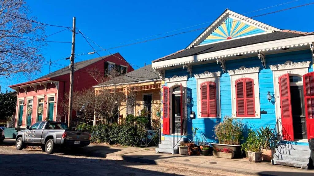 Colorful houses found in Faubourg Marigny