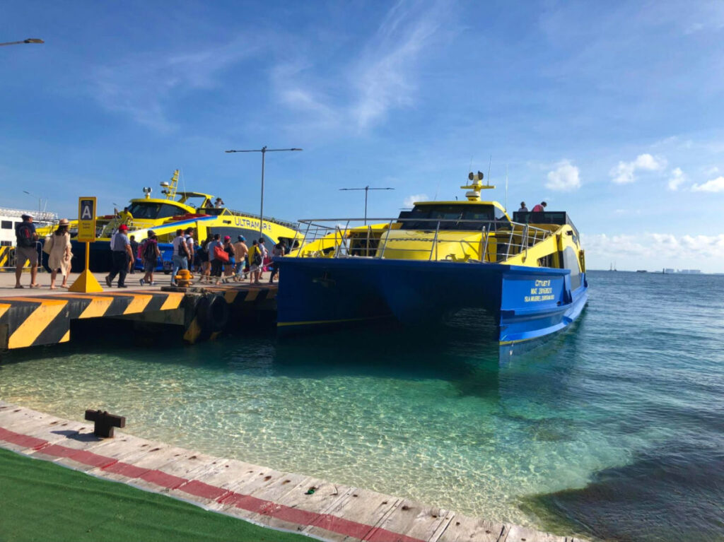 People boarding the Ferries