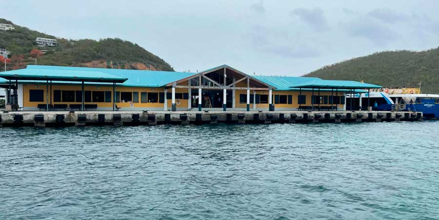 View of a ferry terminal in US Virgin Islands