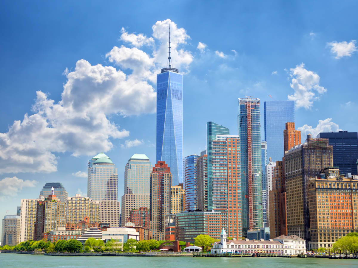 View of buildings at the Financial District in Lower Manhattan